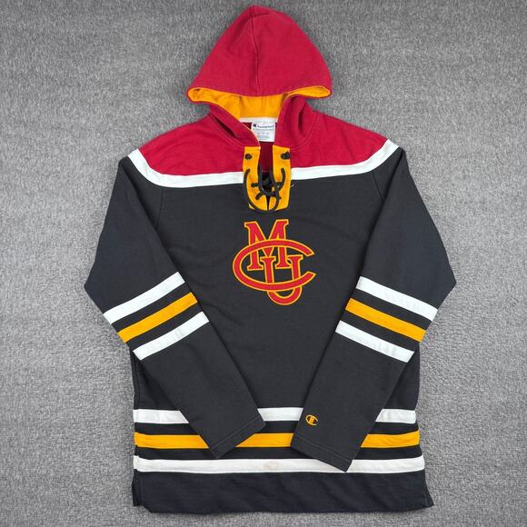 Champion Colorado Mesa University Hockey Hoodie‎ Mens Large Black Sweatshirt - Picture 1 of 5